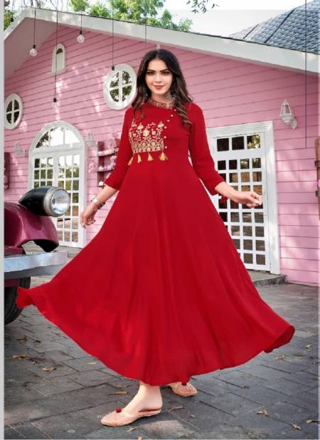Vardan Ravia 2 Designer Fancy Festive Wear Anarkali Kurti Collection